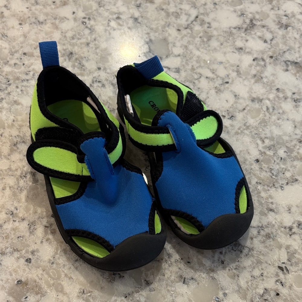 Kids Blue and Lime Water Shoes